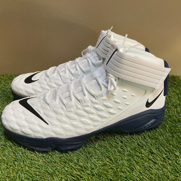 Nike Force Savage Pro 2 Shark P Football Lineman Cleats White Navy 15 BV5448-102 main image 4